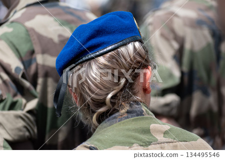 French soldier wearing camouflage uniform with background French soldier wearing camouflage uniform with background 134495546