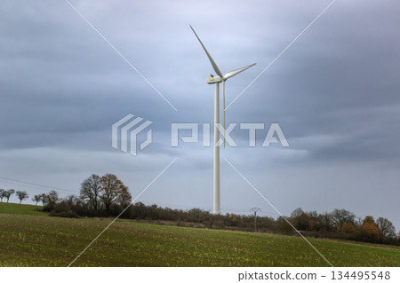 Wind turbine in nature with good weather 134495548