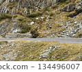 stretch of Transfagarasan highway DN7C about 2000 meters above sea level. Fagaras mountains, Romania. 134496007
