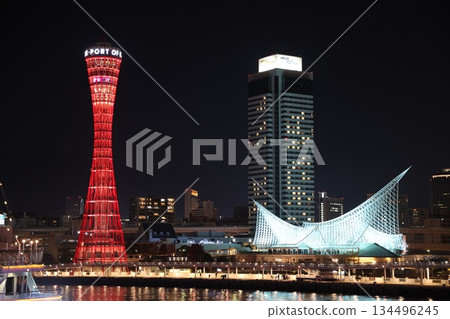 Lighted up port tower 134496245