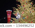 Christmas tree and Kobe Port Tower 134496252