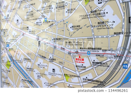東京千代田區飯田橋站週邊地區導覽地圖 134496261