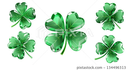 Green clover jewels. 134496313