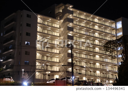 Urban landscape with apartment 134496341