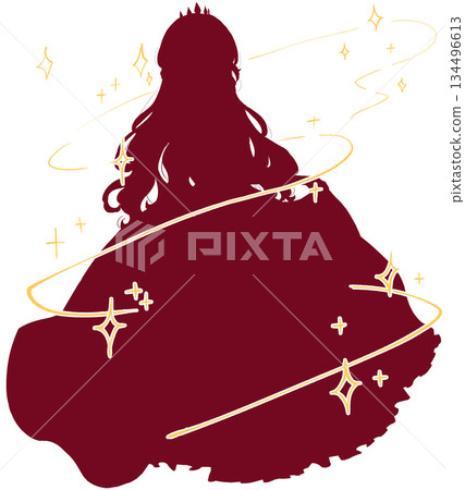 身著禮服的公主，夢幻般的形象，閃耀的身影 134496613