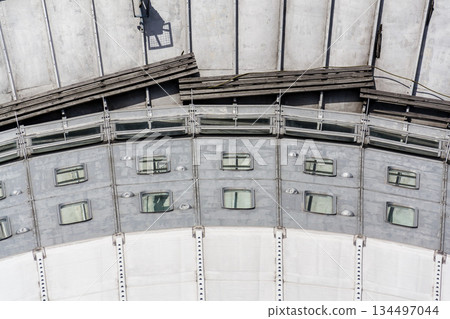 Jested tower, telecommunication transmitter on Jested Mountain near Liberec, Bohemia, Czech Republic 134497044