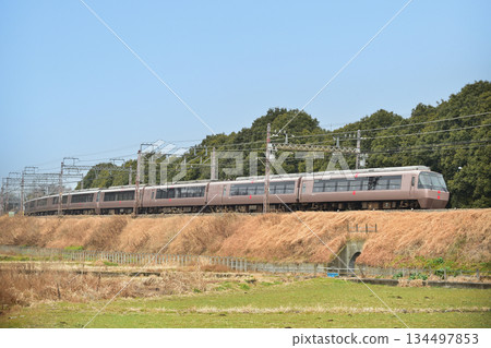 Odakyu Odawara Line, Hadano-Tokai University, Odakyu 30000 series, 30054 train, Hakone, Sagami, EXE 134497853