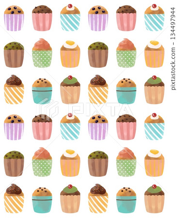 彩色鬆餅桌布 134497944