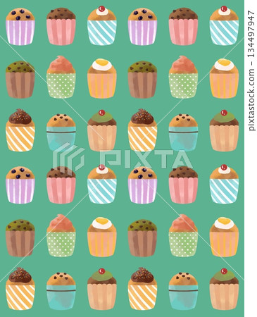 彩色鬆餅桌布 134497947