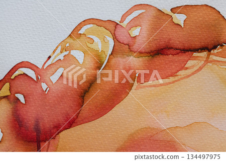 Year of the Horse celebration with watercolor abstraction and vibrant colors representing New Year festivities in China 134497975