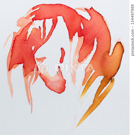 Watercolor abstract of a horse during the Year of the Horse celebration for New Year festivities Watercolor abstract of a horse during the Year of the Horse celebration for New Year festivities 134497989