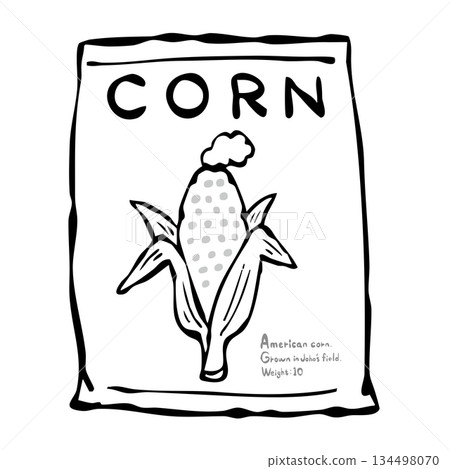 [Line drawing] Imported corn 134498070