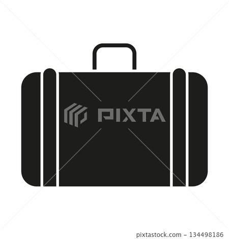 Briefcase Solid Icon. Business Travel, Professional Work, And Corporate Environment Silhouette Symbol. Office Bag, Job Interview, And Career Advancement Representation. Isolated Vector Illustration Briefcase Solid Icon. Business Travel, Professional Work, And Corporate Environment Silhouette Symbol. Office Bag, Job Interview, And Career Advancement Representation. Isolated Vector Illustration 134498186