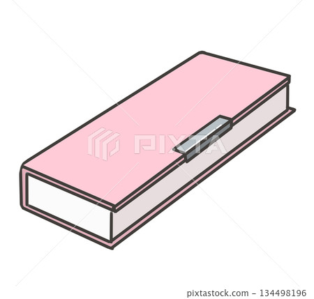 粉紅色盒狀鉛筆盒的插圖 粉紅色盒狀鉛筆盒的插圖 134498196