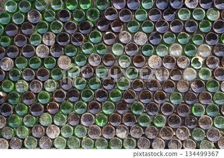 The wall of beer bottles 134499367