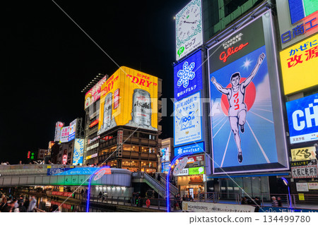 Dotonbori at night in Osaka Dotonbori at night in Osaka 134499780