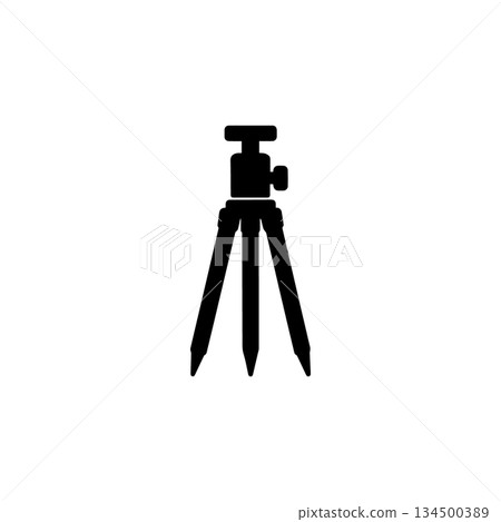 tripod silhouette icon camera stand photography equipment video filming tool illustration tripod silhouette icon camera stand photography equipment video filming tool illustration 134500389