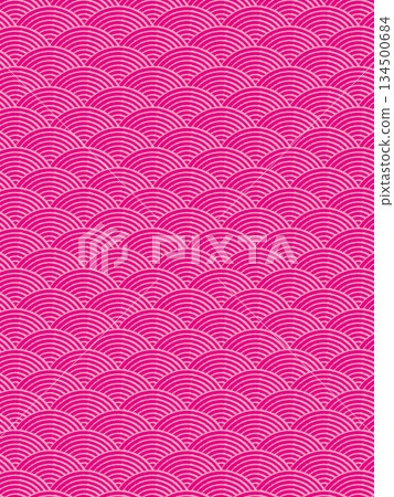 Pink Seigaiha pattern Pink Seigaiha pattern 134500684