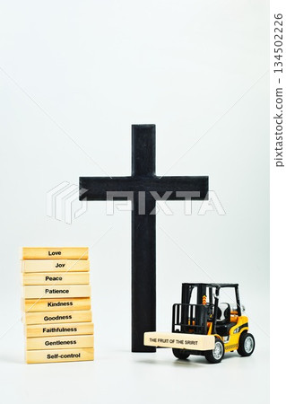 The Fruit of The Spirit Stack Dark Cross With Forklift 134502226
