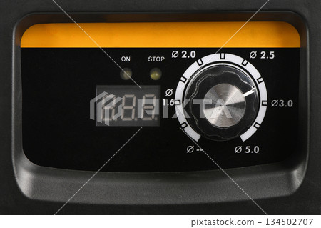 Welding machine digital control panel with knob and display 134502707