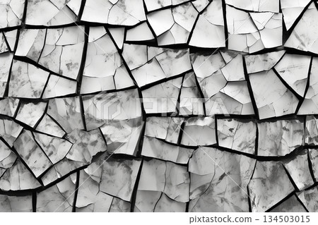 Abstract Monochrome Shattered Glass Texture 134503015