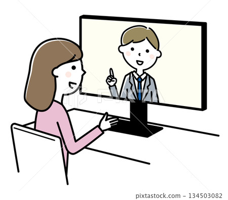 People talking online People talking online 134503082