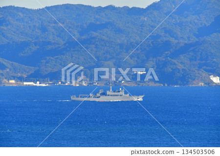 日本海上自衛隊浦賀海峽湘南AGS-5106海洋調查船 日本海上自衛隊浦賀海峽湘南AGS-5106海洋調查船 134503506
