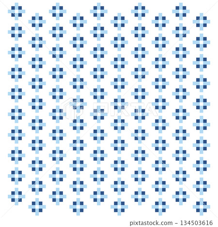 Simple Blue Pixel Seamless Pattern 134503616