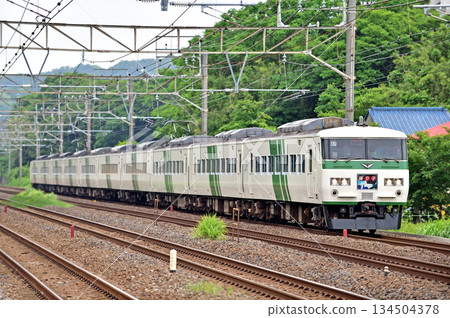 東海道本線 二宮～神津 JR東日本185號A7列車（大宮） 舞子號 134504378