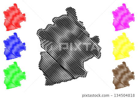 West Kameng district (Arunachal Pradesh State, Republic of India) map vector illustration, scribble sketch West Kameng map West Kameng district (Arunachal Pradesh State, Republic of India) map vector illustration, scribble sketch West Kameng map 134504818