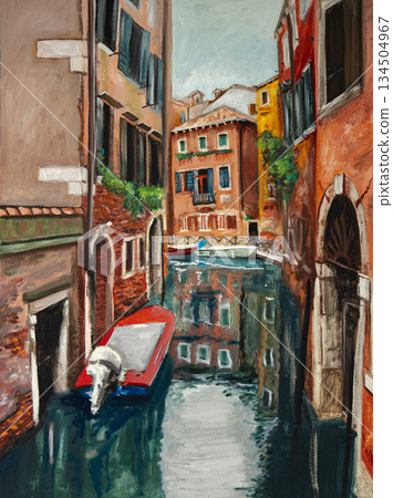 oil painting, landscape, handmade drawing 134504967