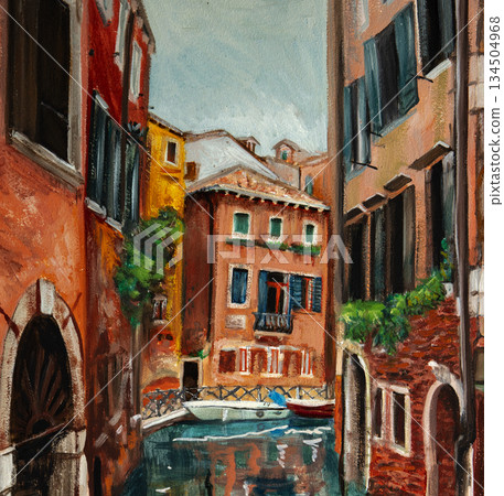 oil painting, landscape, handmade drawing oil painting, landscape, handmade drawing 134504968