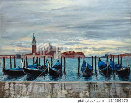 oil painting, landscape, handmade drawing 134504970