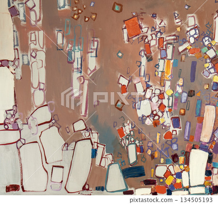 Oil painting, abstract drawing, handmade Oil painting, abstract drawing, handmade 134505193