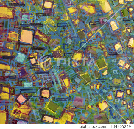 Oil painting, abstract drawing, handmade 134505249