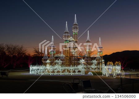 Winter evening illuminations at Akagi Health Park, Shibukawa City, Gunma Prefecture 134506000