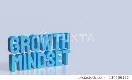 Inspirational Growth Mindset Typography Concept 3d render. 134506122