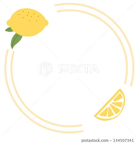 Refreshing lemon frame material 134507341