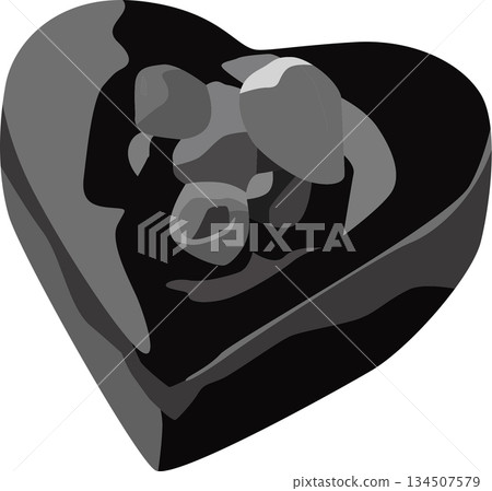 情人節的巧克力蛋糕 134507579