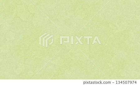 Spring-like pale yellow-green Japanese paper texture background material 134507974