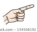 手指指向的插圖 134508192
