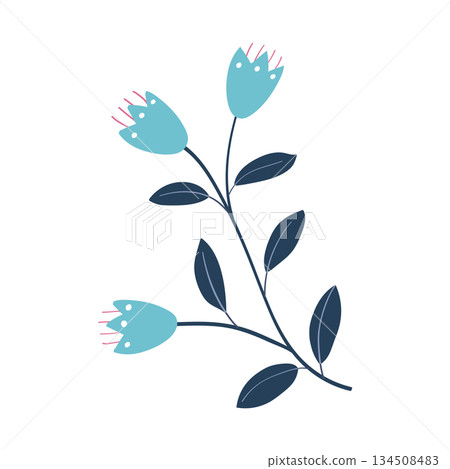 Hand drawn of blossom spring season for decor 134508483