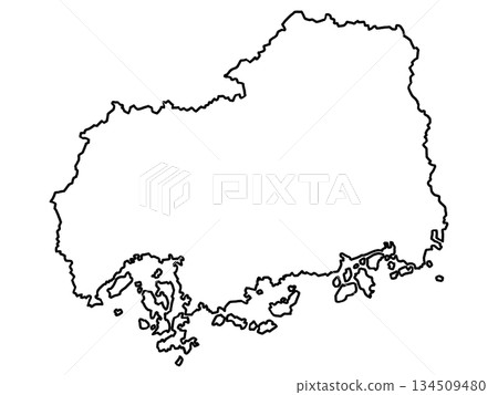 廣島縣地圖(空白地圖) 廣島縣地圖(空白地圖) 134509480