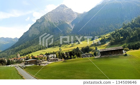 Chur, Switzerland - August 11 2022: View From Bernina Express from Tirano Italy Chur, Switzerland - August 11 2022: View From Bernina Express from Tirano Italy 134509646