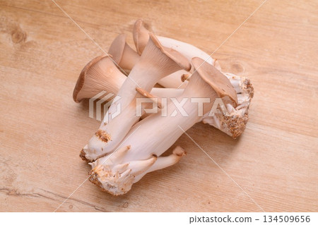 A large king oyster mushroom as an ingredient. It's huge. 134509656