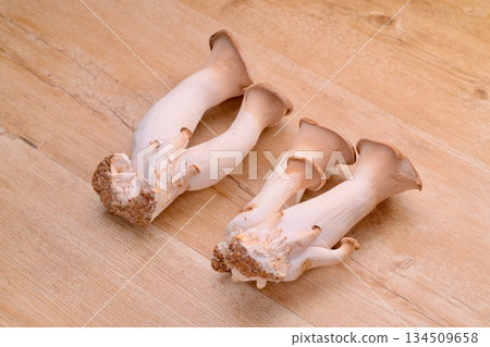 A large king oyster mushroom as an ingredient. It's huge. 134509658