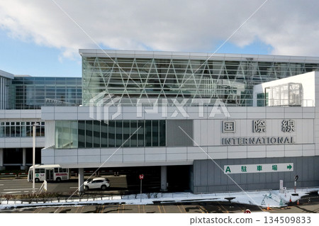 New Chitose Airport International Terminal Building in winter New Chitose Airport International Terminal Building in winter 134509833