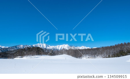 中山高原雪地健行(北阿爾卑斯山景色) 中山高原雪地健行(北阿爾卑斯山景色) 134509915