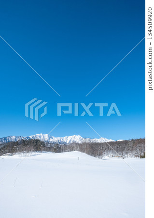 中山高原雪地健行(北阿爾卑斯山景色) 中山高原雪地健行(北阿爾卑斯山景色) 134509920