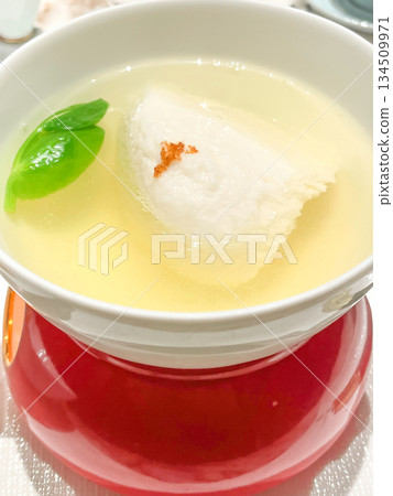 Chinese Sichuan cuisine: Chicken tofu pudding (chicken and soft tofu soup) 134509971